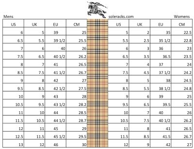 men how does burberry run|Burberry size chart .